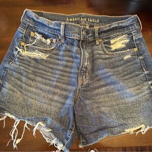 American Eagle Outfitters Ripped Blue Jean Shorts